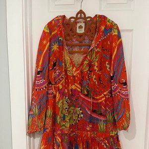 FARM RIO Magic Forest Cotton Mini Dress